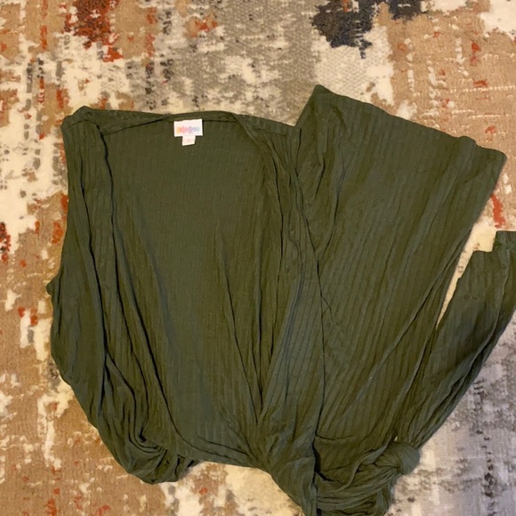 Hunter green sleeveless duster